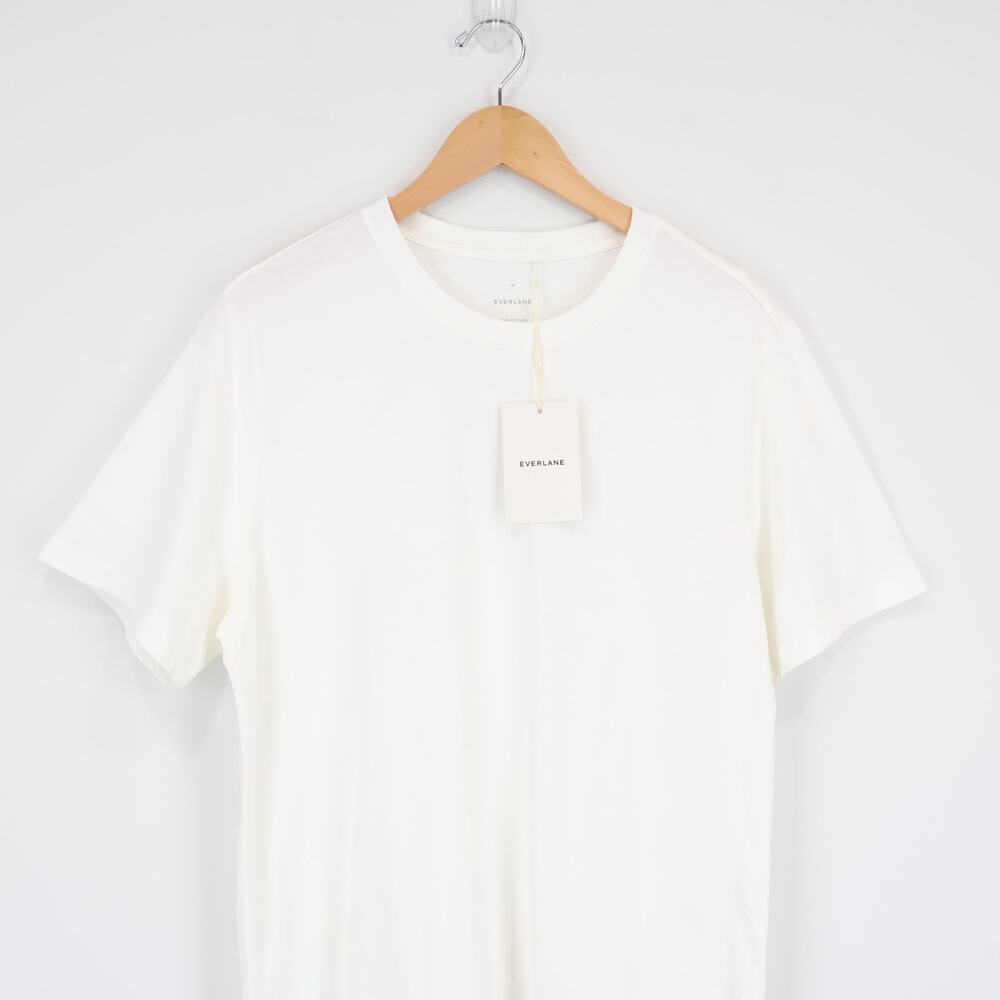 Everlane Men's The Premium Weight Crew Tee White Size Medium NWT - Picture 3 of 8